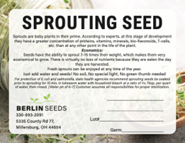 Berlin Seeds Alfalfa Sprouting Seed